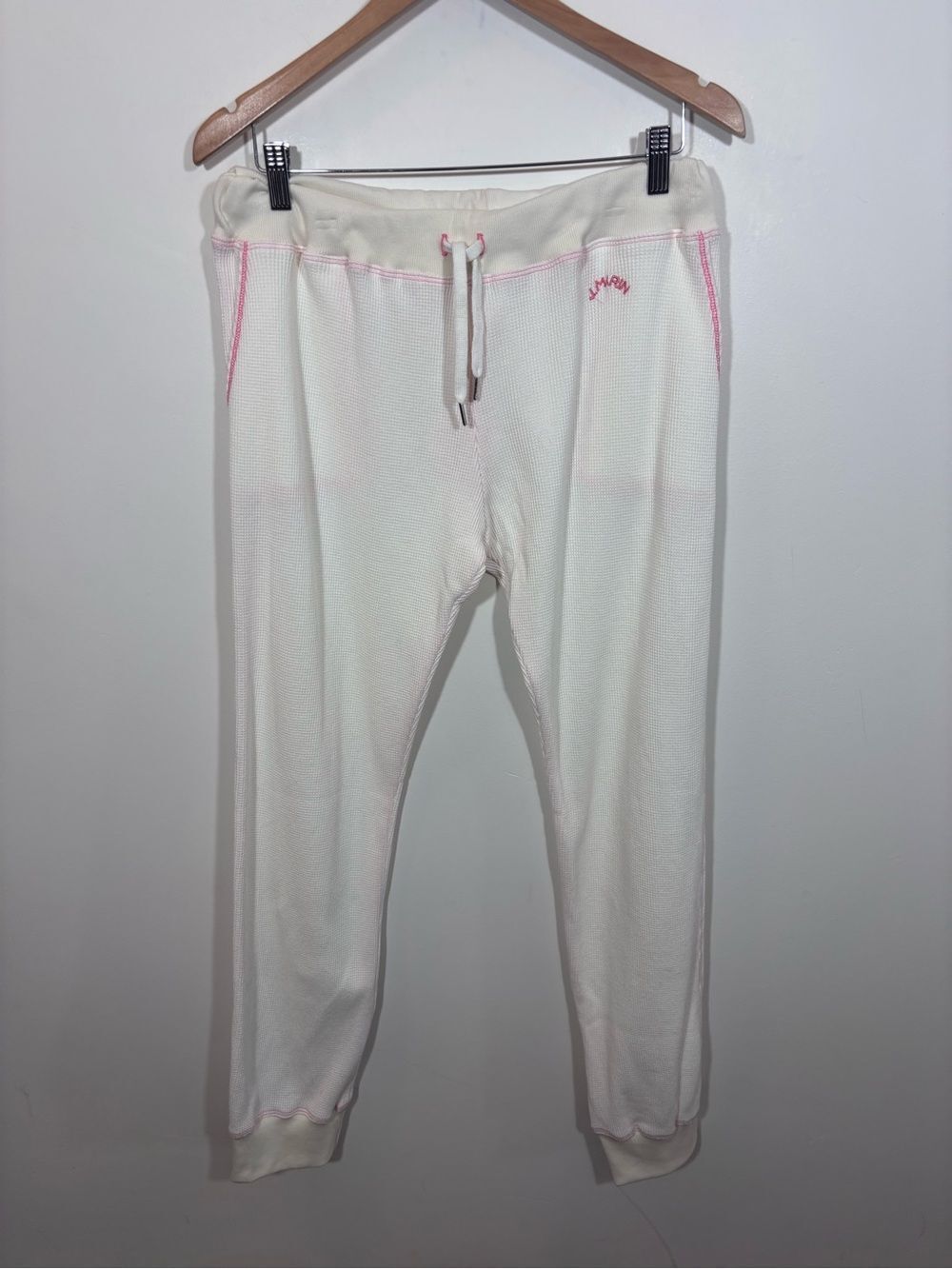 J.Marin The Thermal Jogger - Natural NWT Large Organic Cotton Waffle lounge - Picture 3 of 14